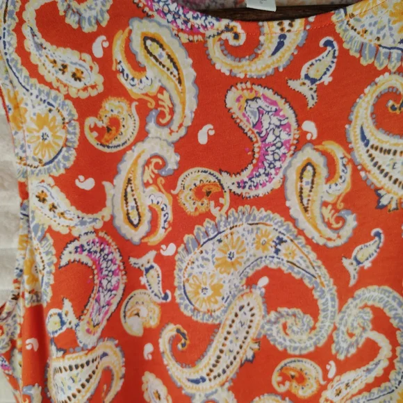 J. Jill Paisley Tank Top - Red, Yellow, Blue And Purple Size Small - Picture 4 of 9